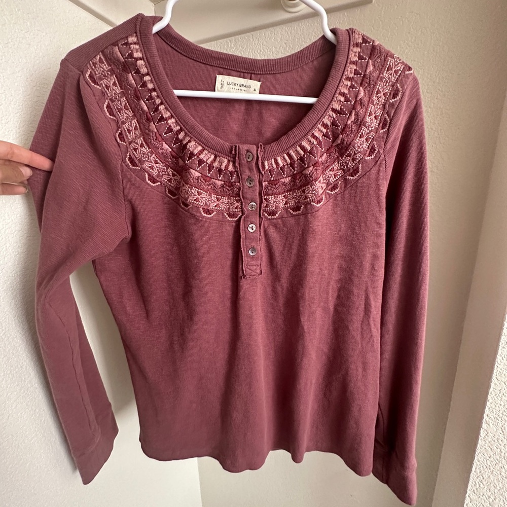 Lucky Brand long sleeve XL top